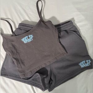 White fox Tank and Shorts Set